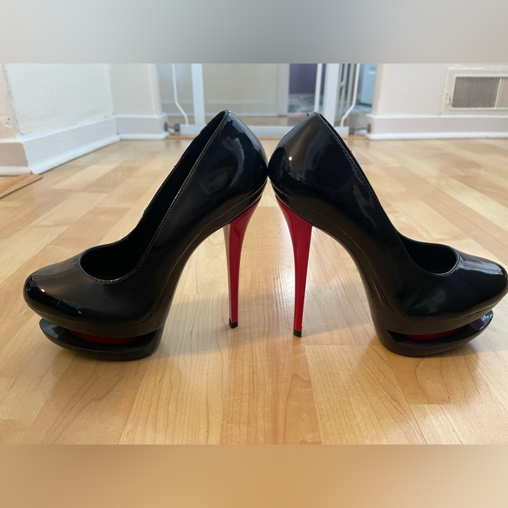Pleaser black red stiletto